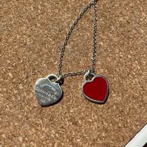 Tiffany & Co. Return to Tiffany’s Double Heart Tag Pendant Red